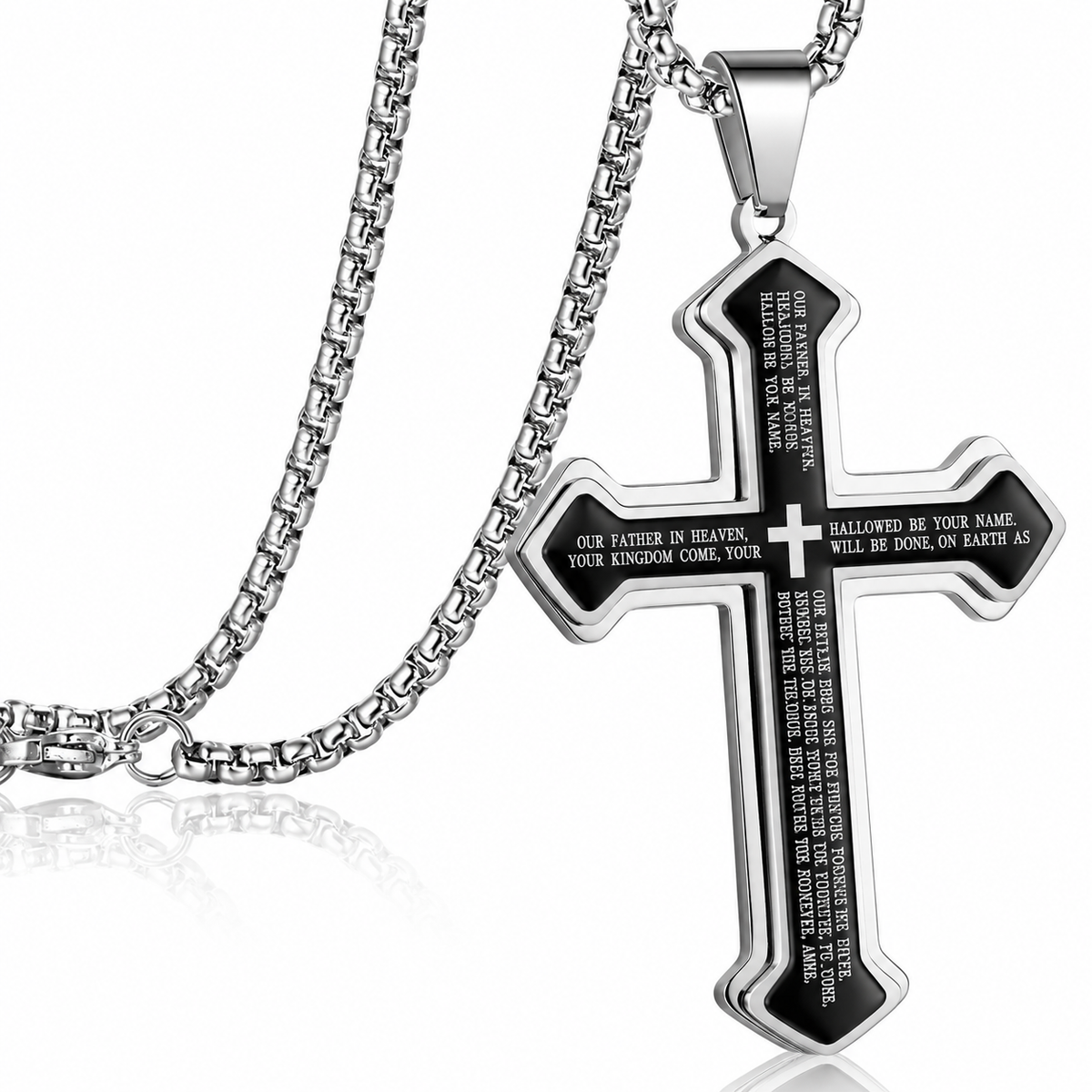 ✝️ Lord's Prayer Cross Necklace