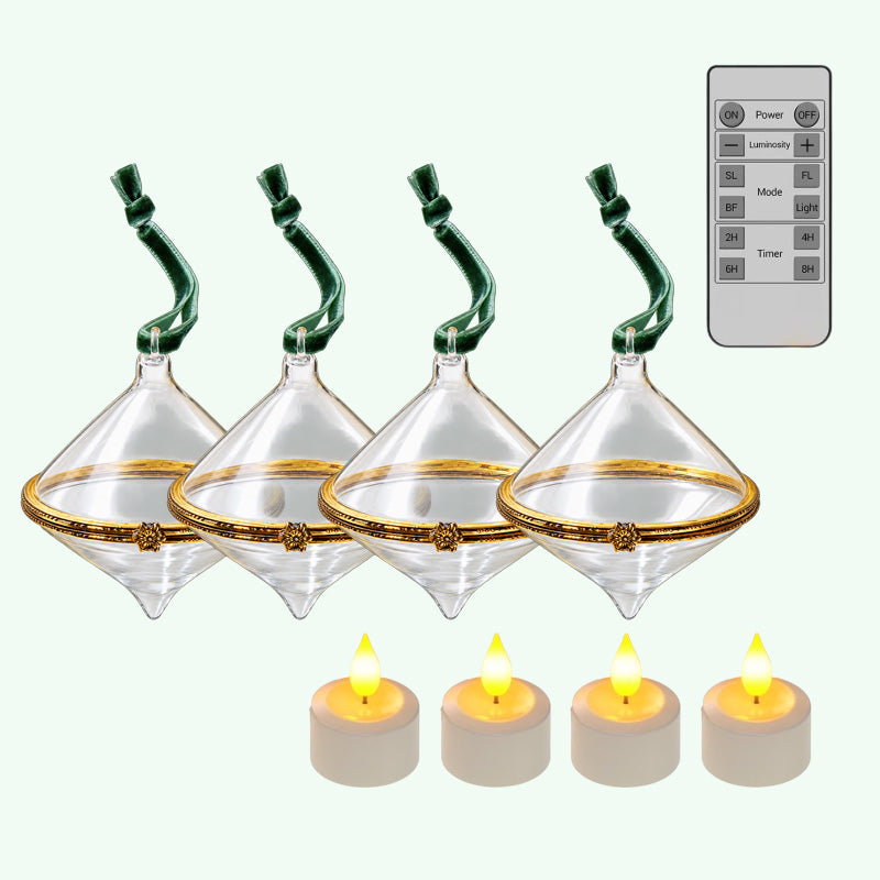 ๐ Vintage Transparent Christmas Tree Ornaments
