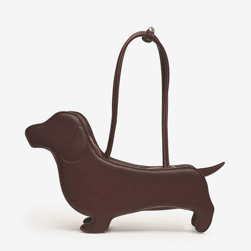 Playful Dachshund-Shaped Shoulder Bag
