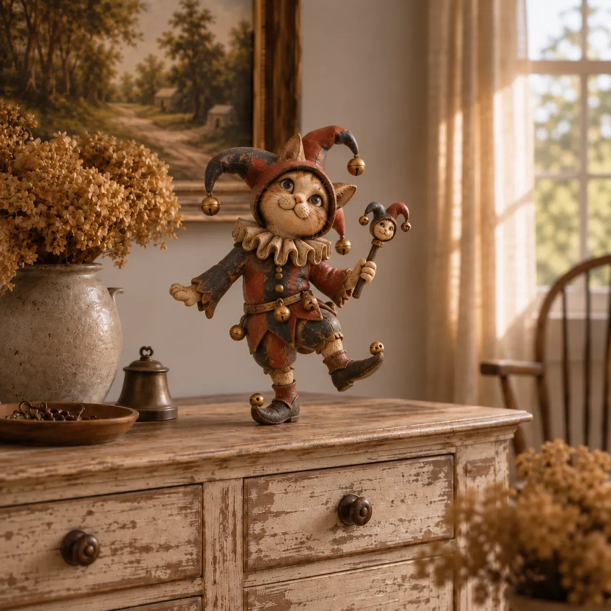 👑 Medieval Cat Court Figurines | 5 Vintage-Inspired Royal Characters for Shelves, Mantels & Cat Collectors 🐈
