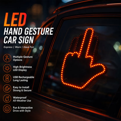 Funny LED Gesture Window Light