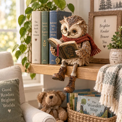 Decorative owl figurine side view