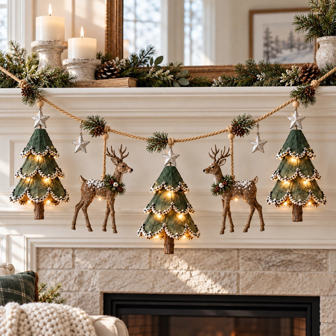 Cozy Woodland Christmas Garland
