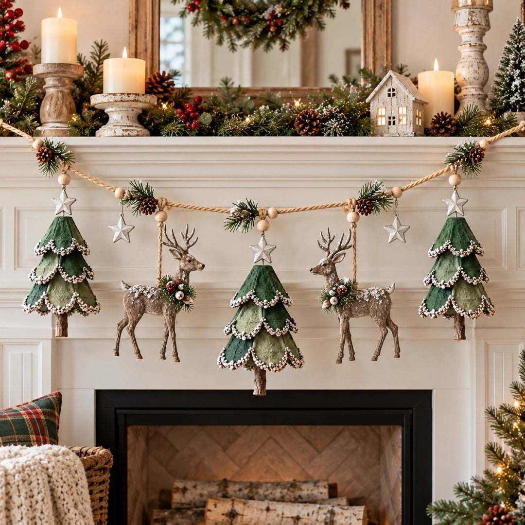 Cozy Woodland Christmas Garland
