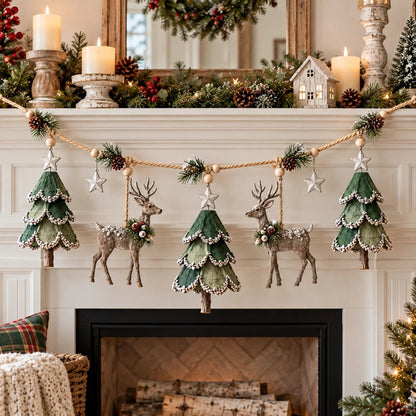 Cozy Woodland Christmas Garland