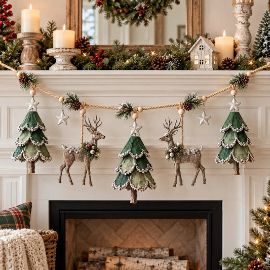 Cozy Woodland Christmas Garland