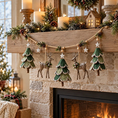 Cozy Woodland Christmas Garland