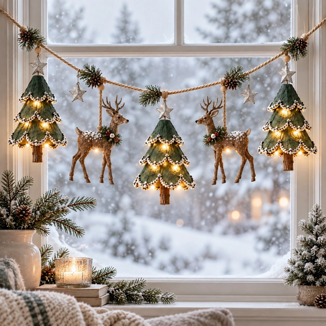 Cozy Woodland Christmas Garland
