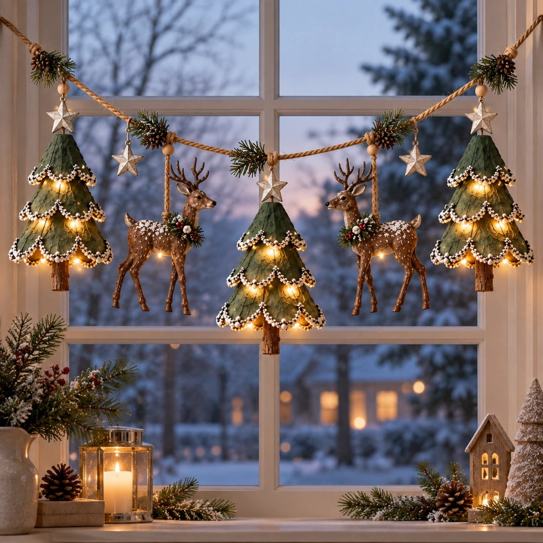 Cozy Woodland Christmas Garland