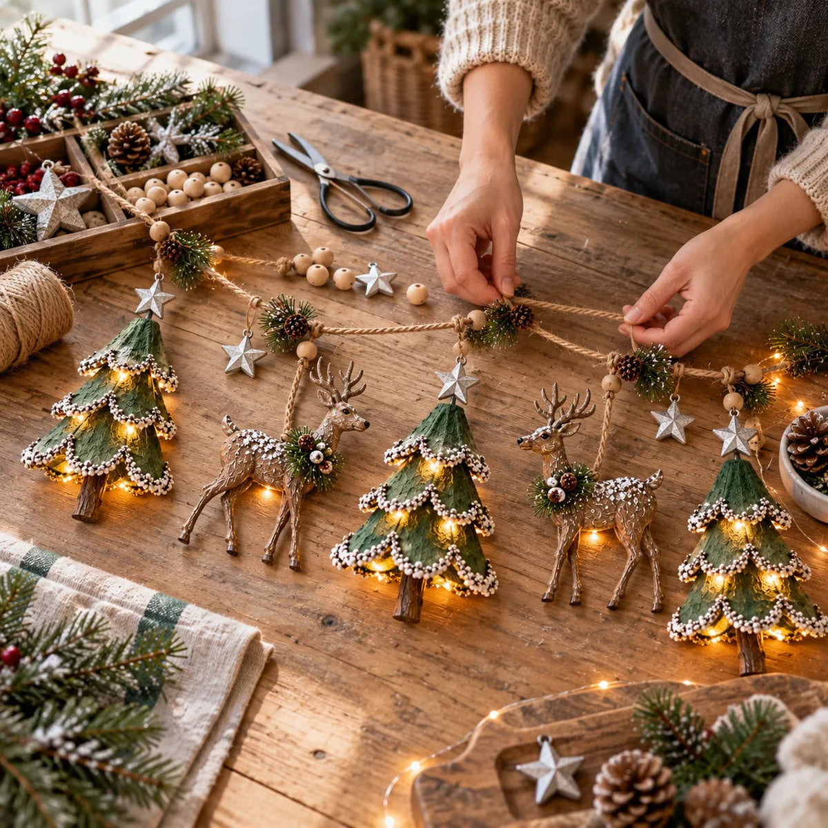 Cozy Woodland Christmas Garland