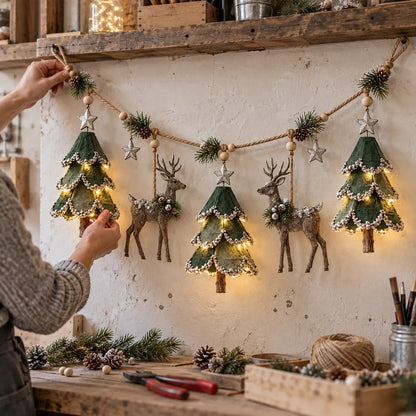 Cozy Woodland Christmas Garland