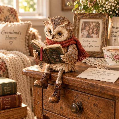 Decorative owl figurine front view