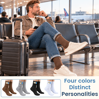 Travel Socks with Hidden Zip Pocket