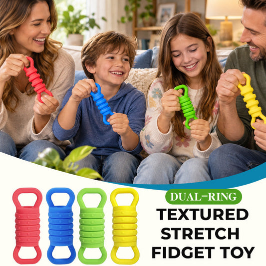 Dual-Ring Textured Stretch Fidget Toy