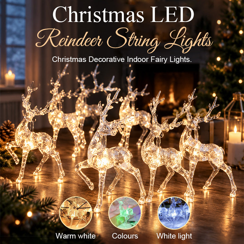 ✨LED Reindeer String Lights Christmas Decorative Indoor Fairy Lights