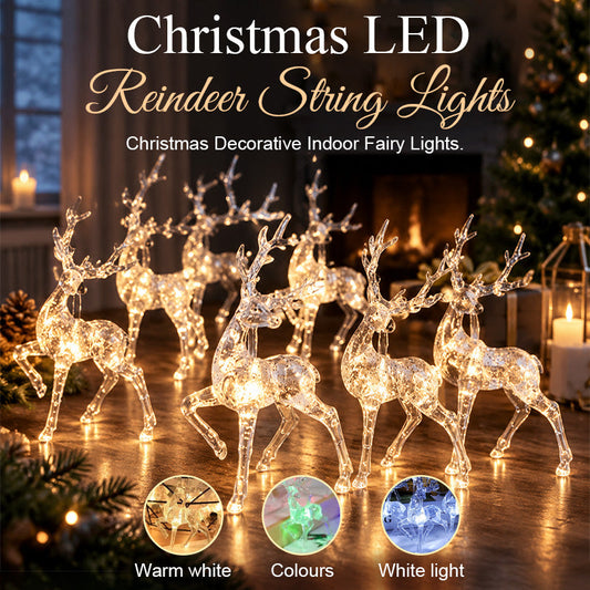✨LED Reindeer String Lights Christmas Decorative Indoor Fairy Lights