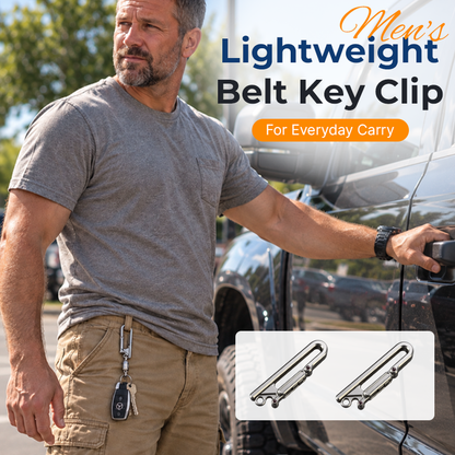 Men's Lightweight Belt Key Clip for Everyday Carry