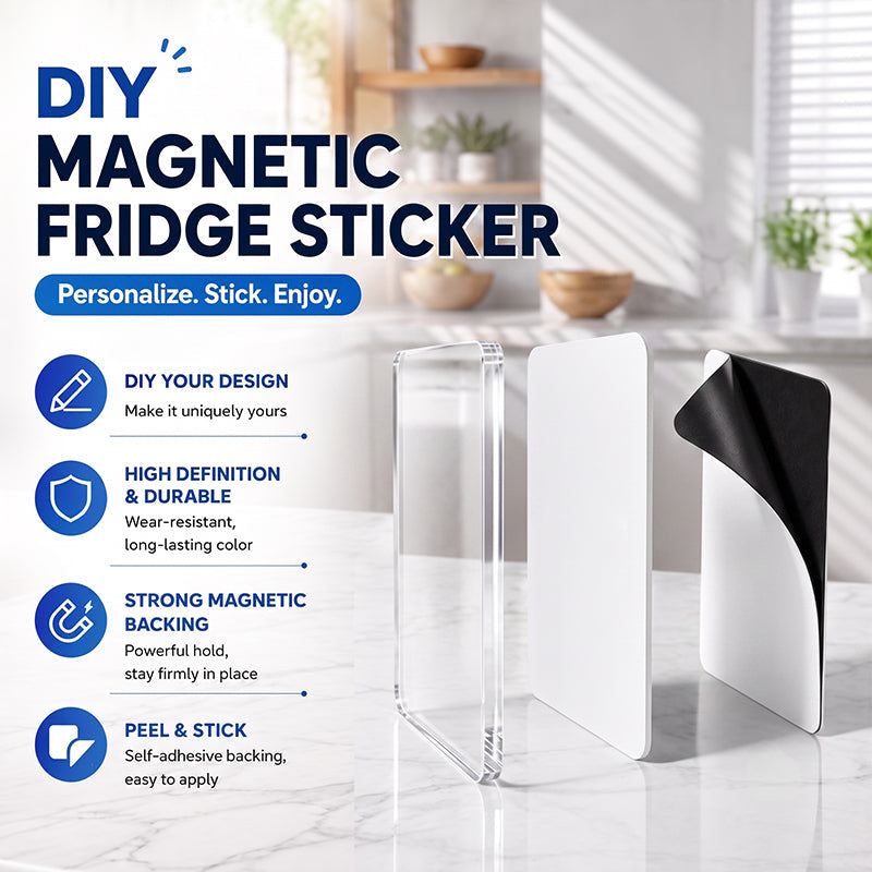 DIY fridge magnet kit with photo magnets