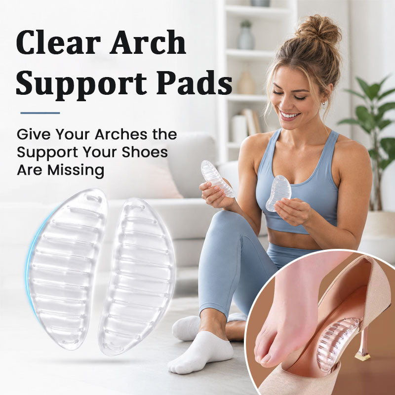 Clear silicone arch support pads