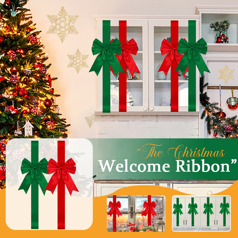 Christmas Welcome Ribbon - Festive Door & Holiday Decoration