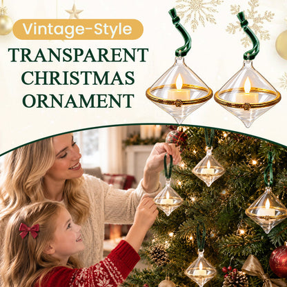 Vintage Candle Glow Christmas Ornaments