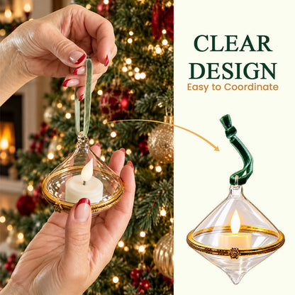 Vintage Candle Glow Christmas Ornaments