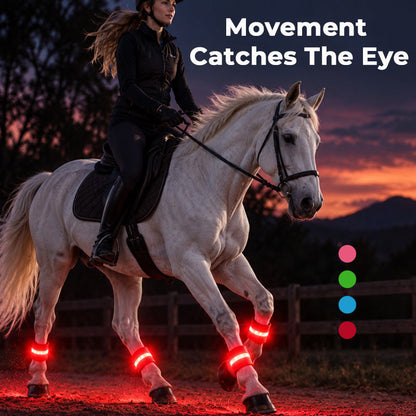 LED Horse Leg Bands | High-Visibility Light-Up Bands for Night Riding
