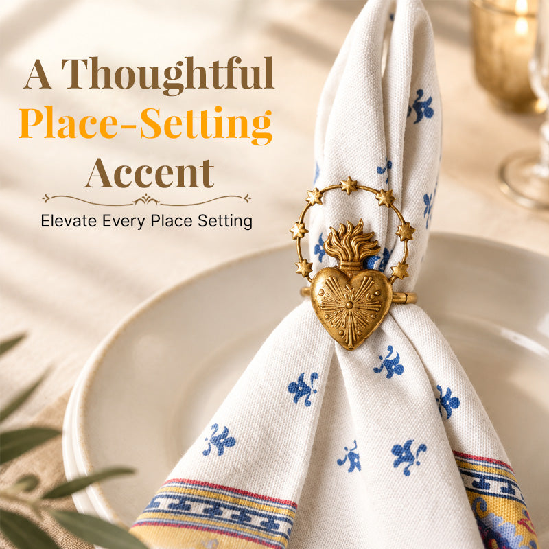 Virgin Mary and Sacred Heart napkin ring designs