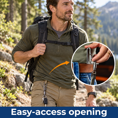 Men's Lightweight Belt Key Clip for Everyday Carry