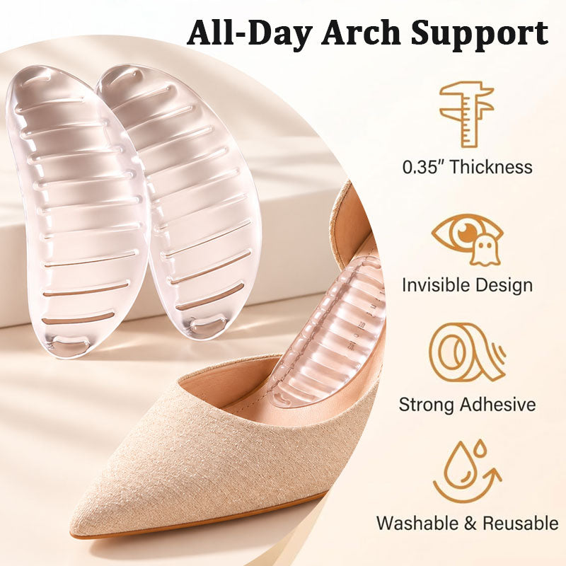 Arch-focused silicone support pad