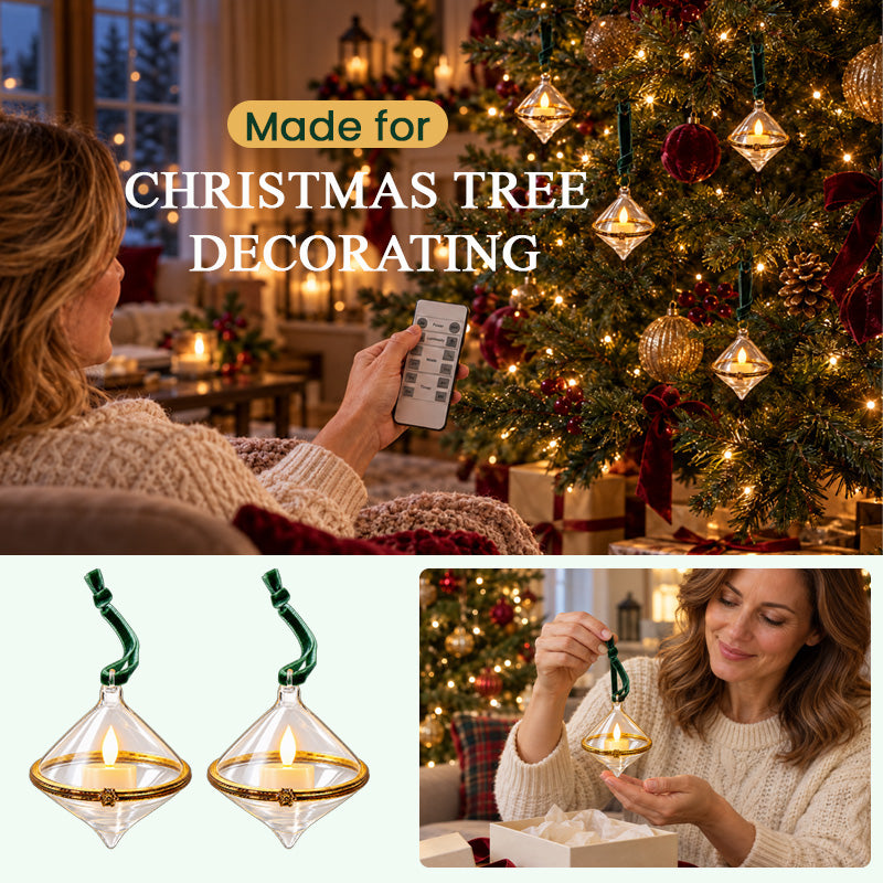 🎄 Vintage Transparent Christmas Tree Ornaments