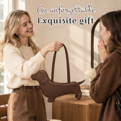 Playful Dachshund-Shaped Shoulder Bag