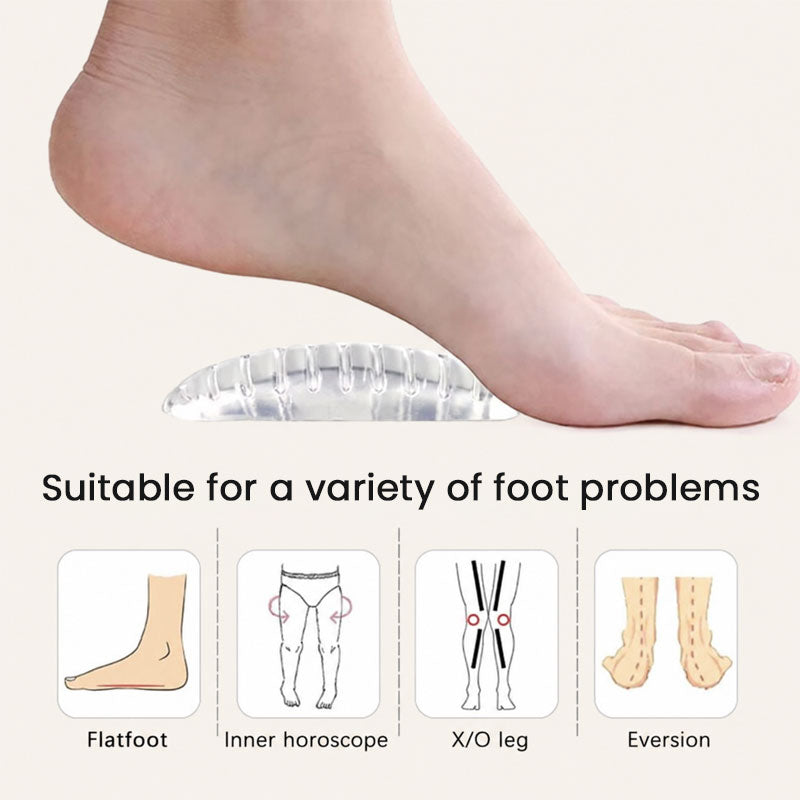 Compact silicone arch support pads