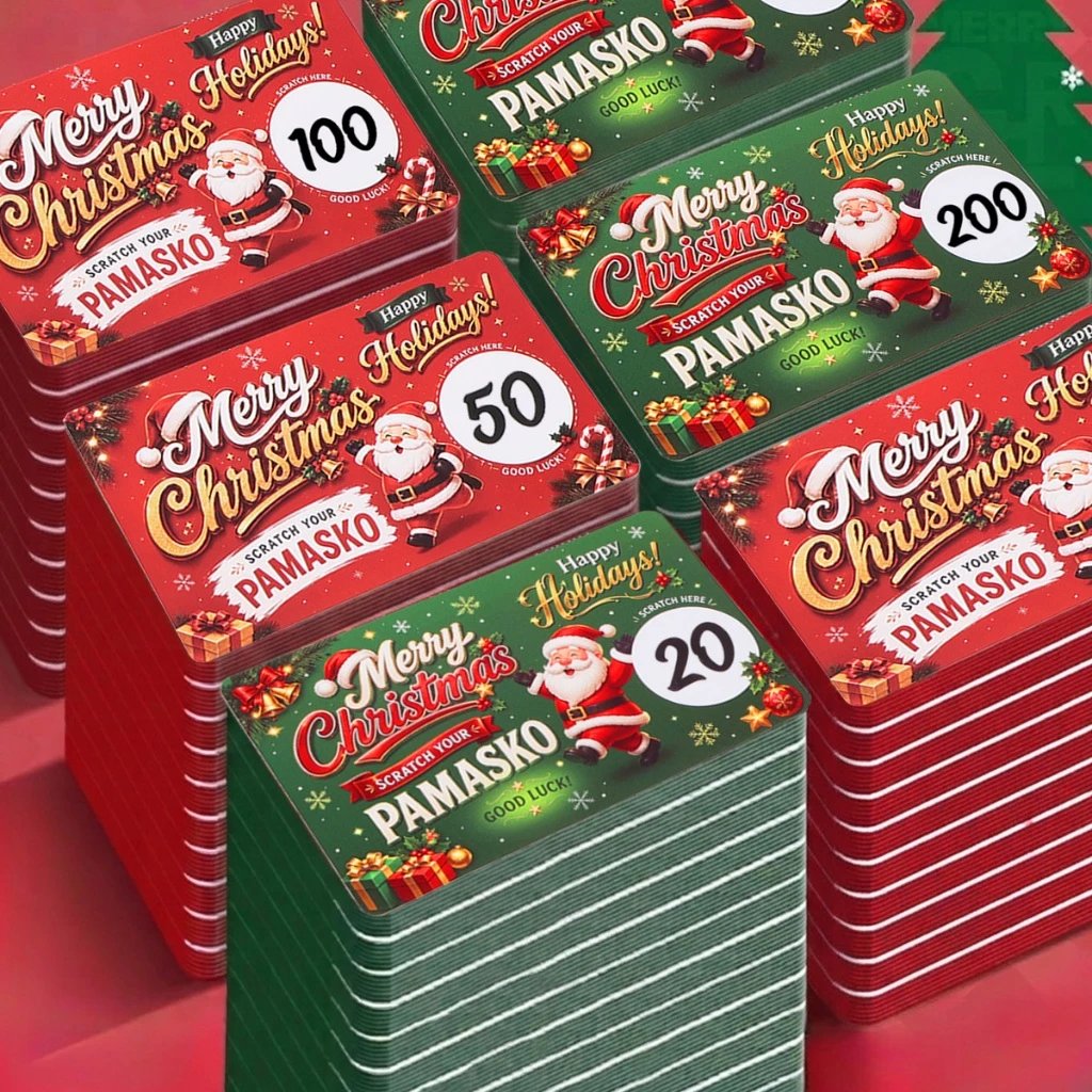 Christmas scratch and reveal party game