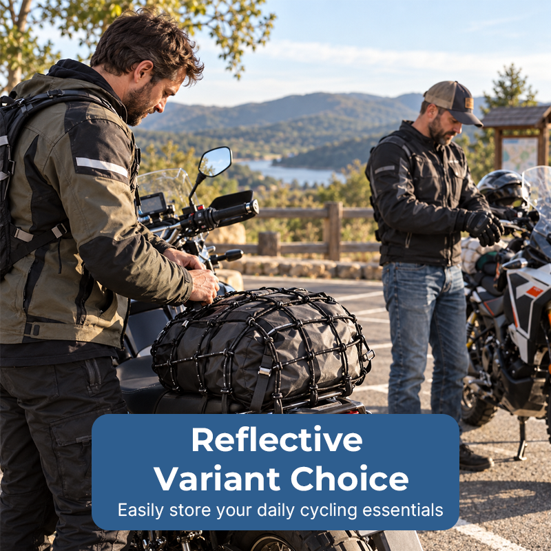 Motorcycle Helmet and Luggage Cargo Net