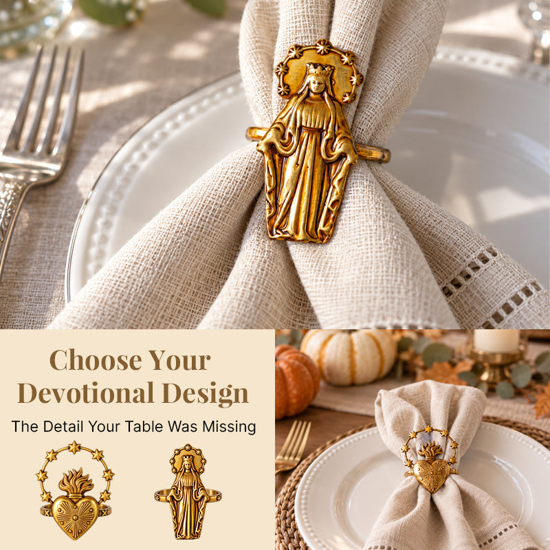 Catholic napkin rings for meaningful table occasions