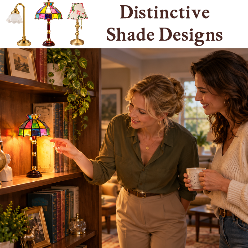 Decorative Mini Lamp for Bookshelves & Desks