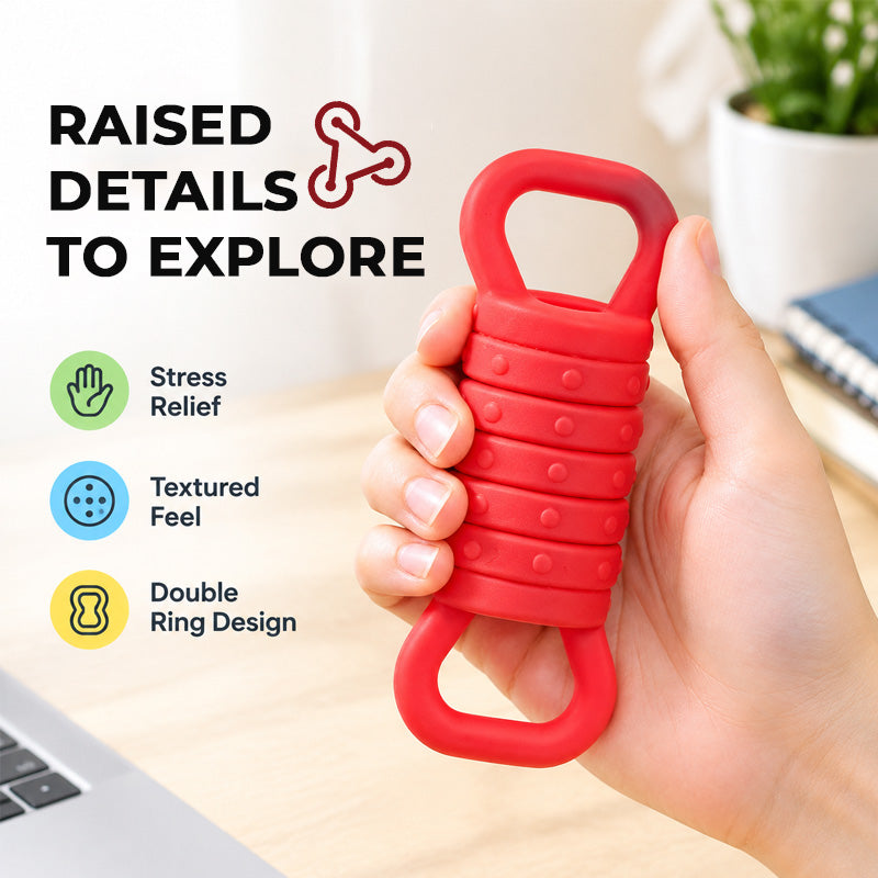 Dual-Ring Textured Stretch Fidget Toy