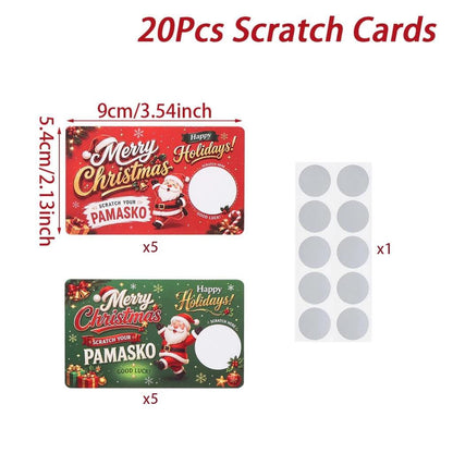 Christmas scratch-off surprise cards for holiday parties