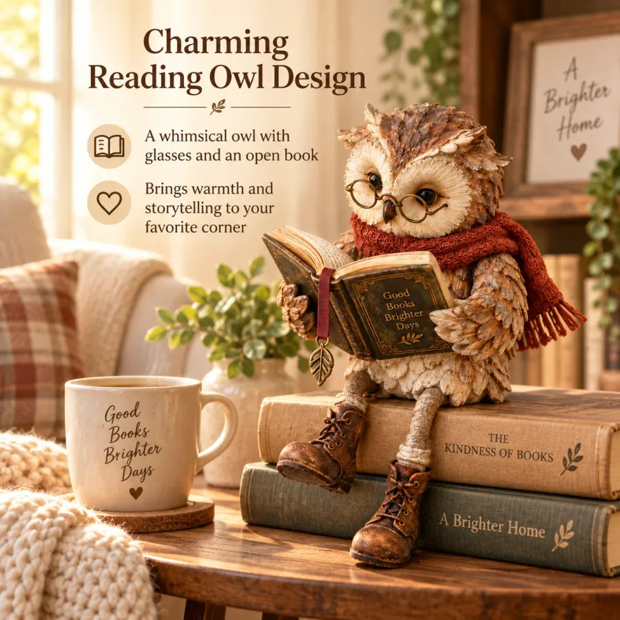 Vintage inspired owl figurine home decoration