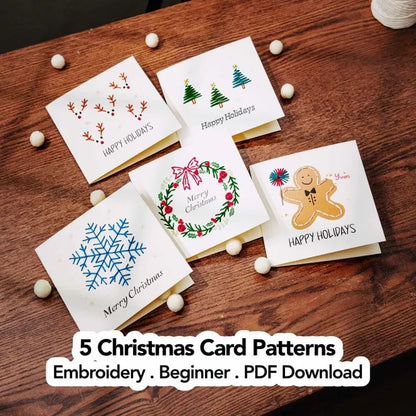 🌲Christmas Hand Embroidery Card DIY Kit | Stitch Your Way Into the Christmas Spirit ✨ 🎁