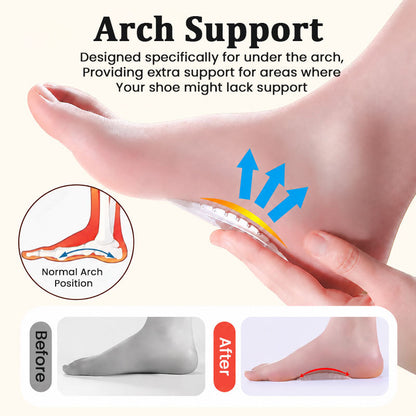 Transparent silicone arch support design