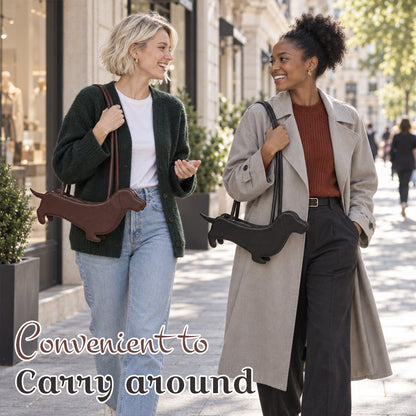Playful Dachshund-Shaped Shoulder Bag