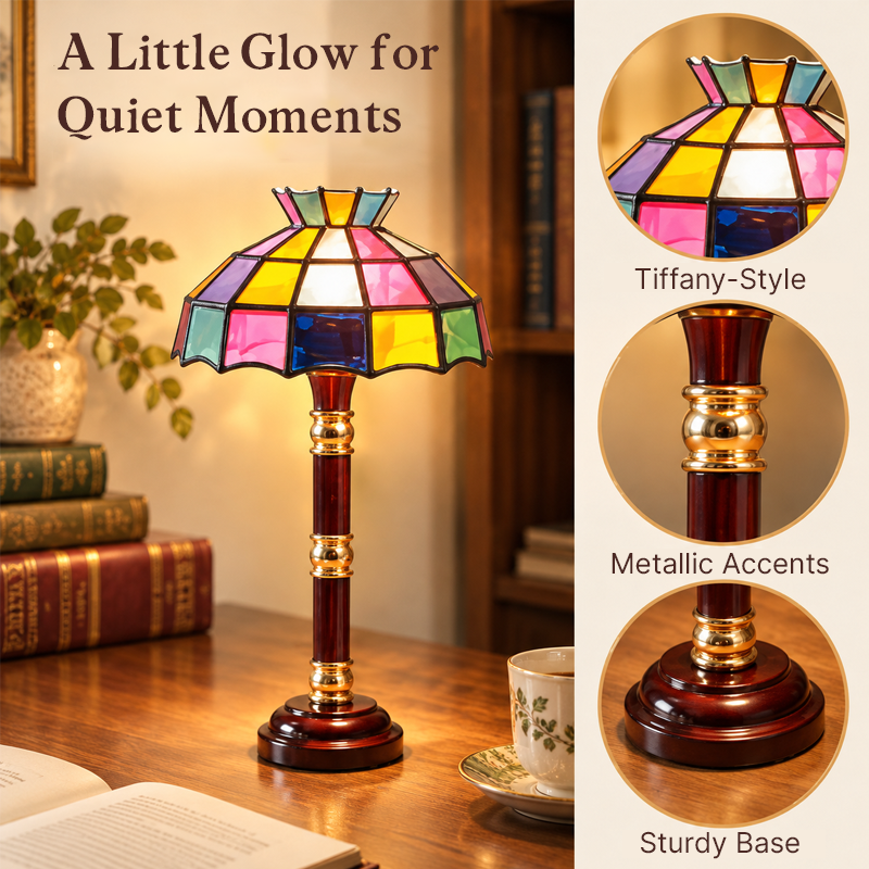 Decorative Mini Lamp for Bookshelves & Desks