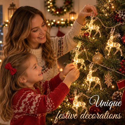 ✨LED Reindeer String Lights Christmas Decorative Indoor Fairy Lights