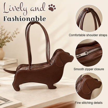 Playful Dachshund-Shaped Shoulder Bag