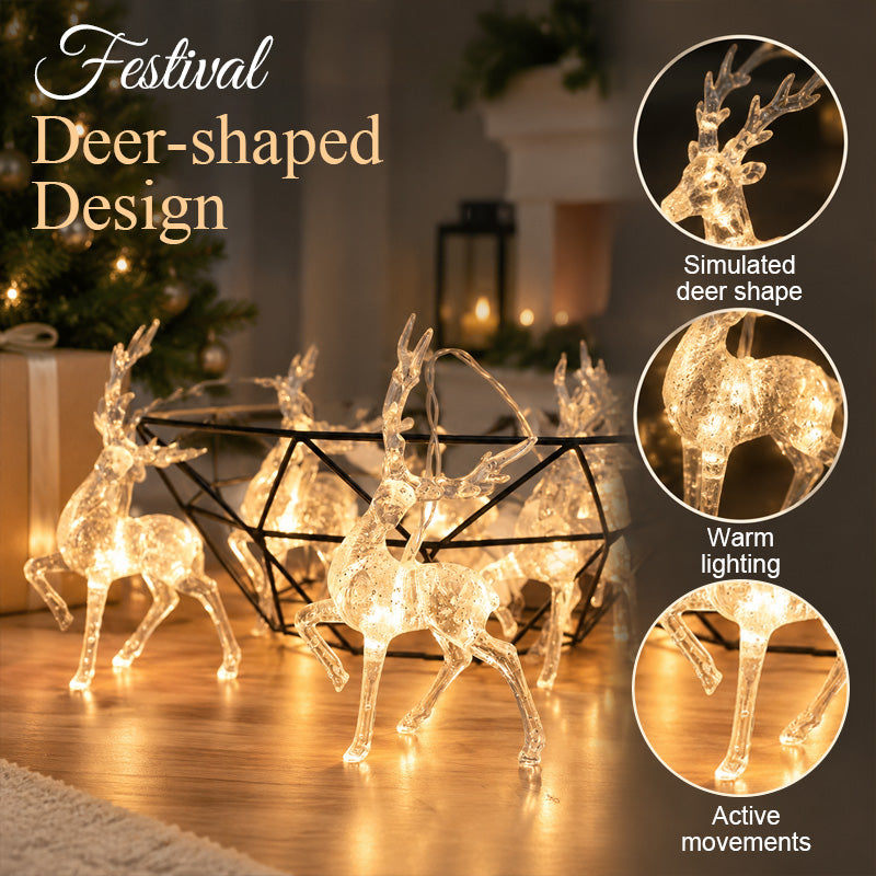 ✨LED Reindeer String Lights Christmas Decorative Indoor Fairy Lights