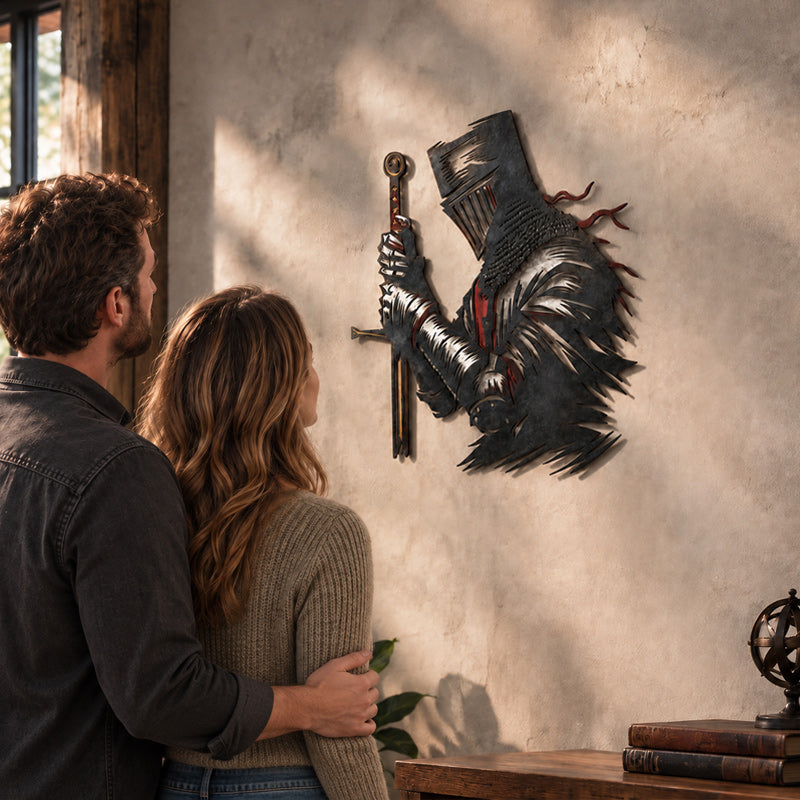 Knight wall art for study office or game room