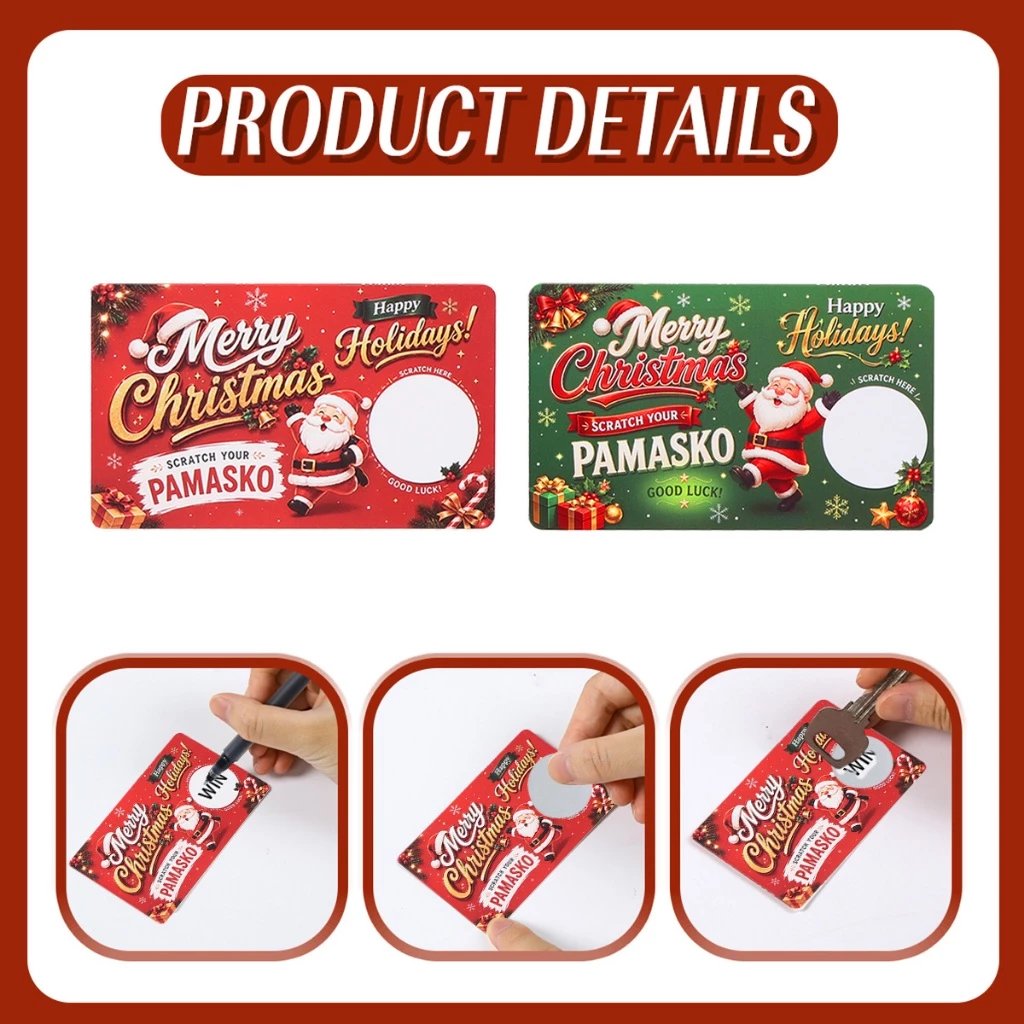 Festive customisable Christmas scratch cards