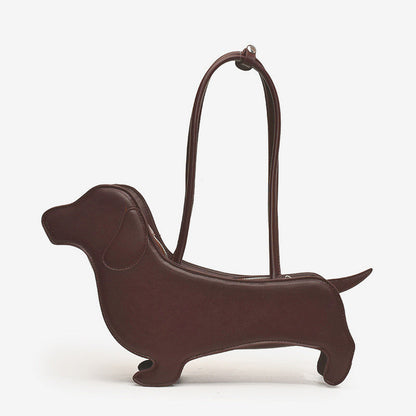 Playful Dachshund-Shaped Shoulder Bag